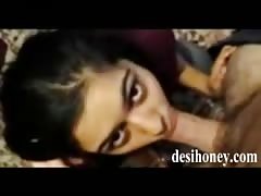 Sexy Indian girlfriend giving blowjob