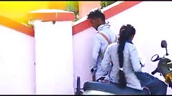 Indian school couple outdoor sex