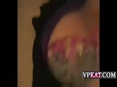 Busty Indian gf takes facial