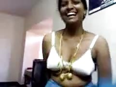 South Indian Telugu Aunty Show her Boobs to her Customer