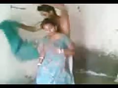 Submissive Indian young wife goes on her knees and blows